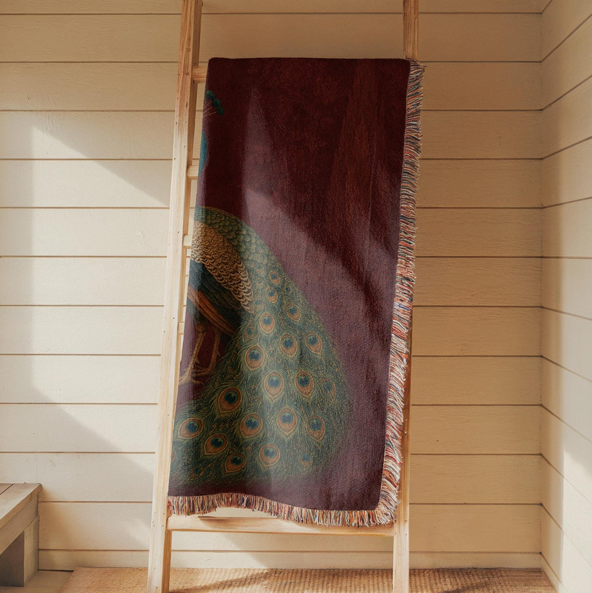Peacock Woven Blanket