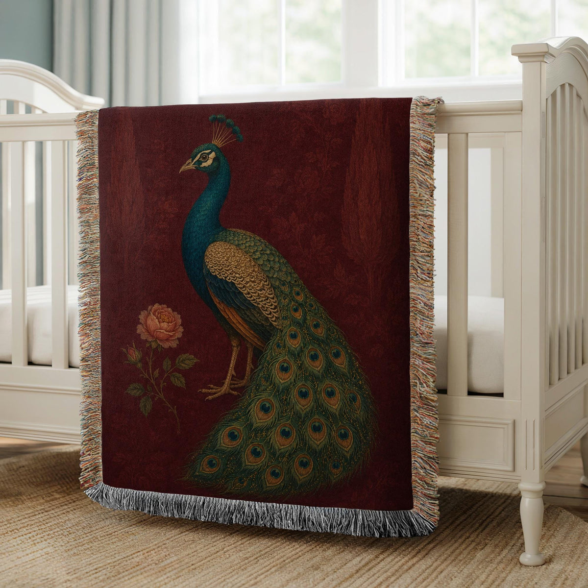 Peacock Woven Blanket