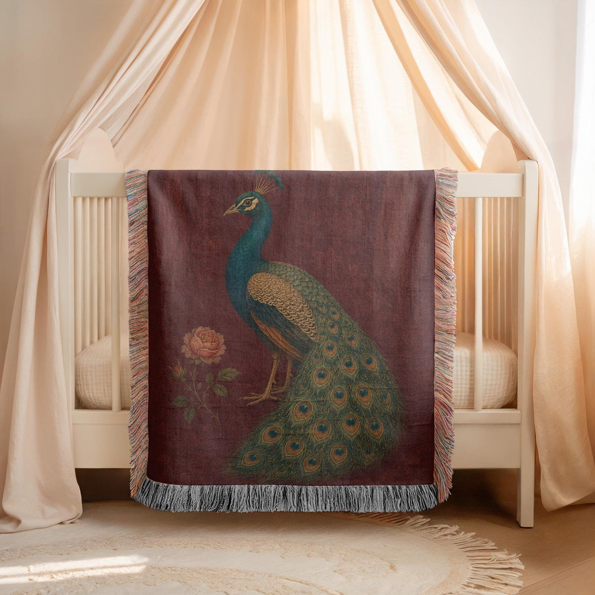 Peacock Woven Blanket