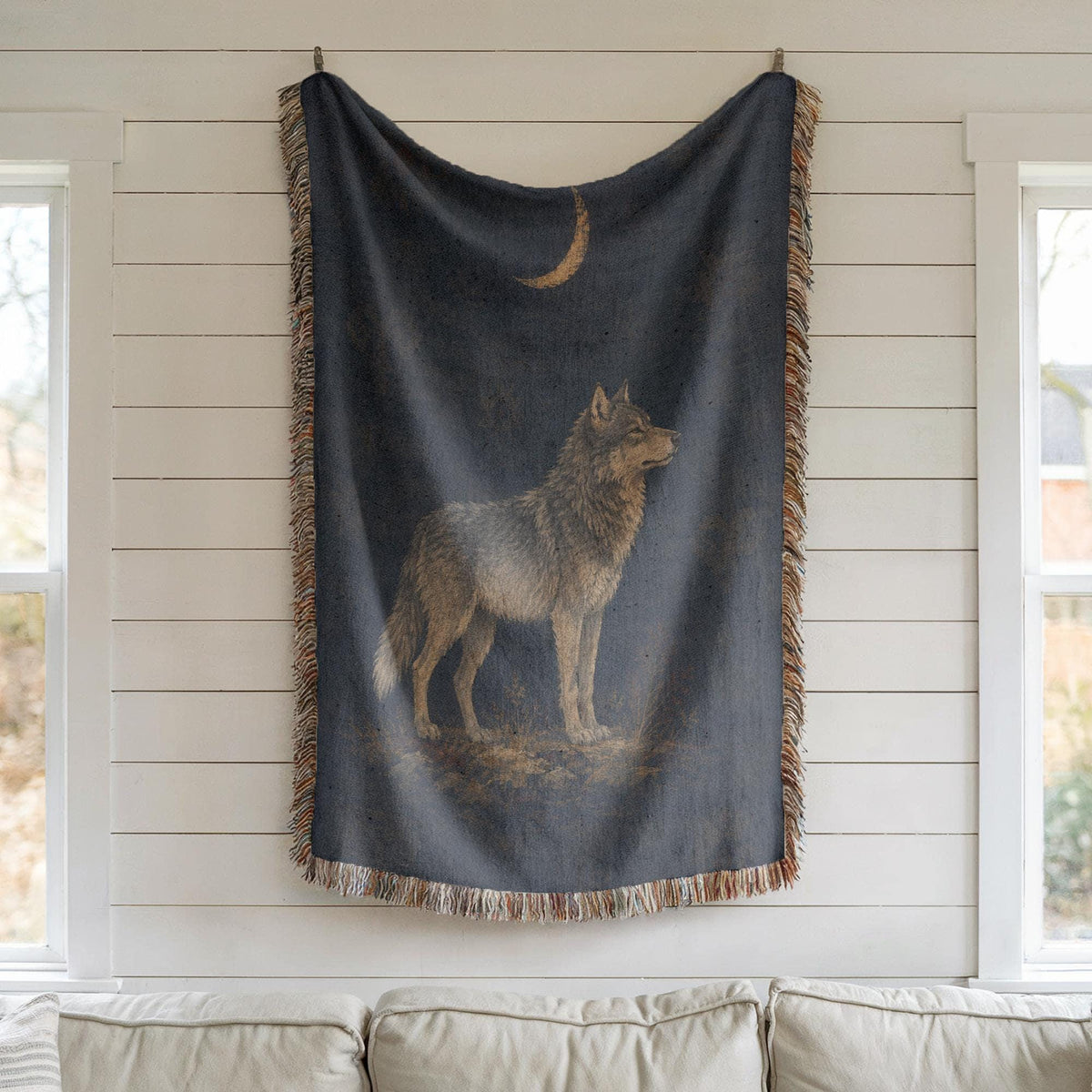Wolf Woven Blanket