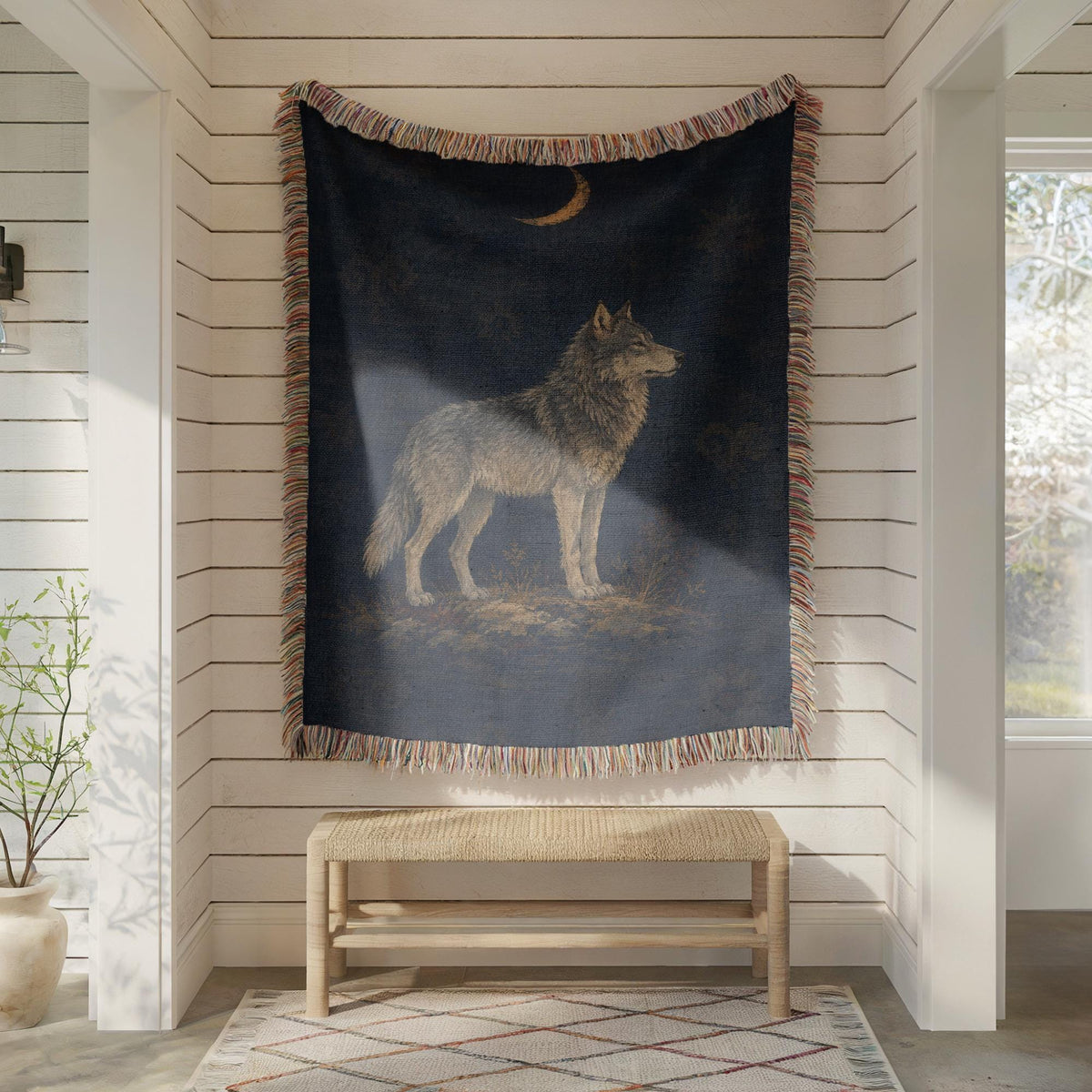 Wolf Woven Blanket