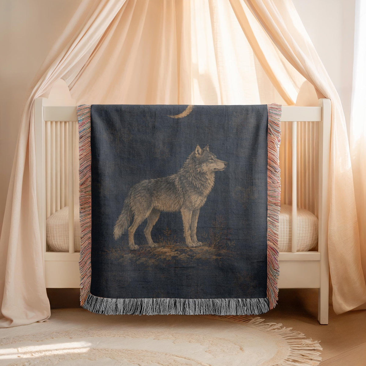 Wolf Woven Blanket