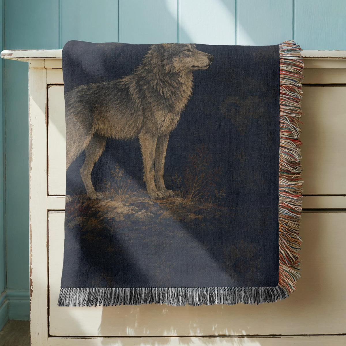 Wolf Woven Blanket