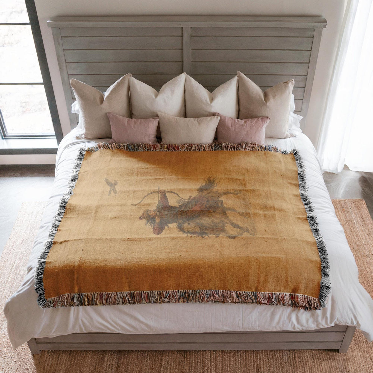Mongolian Archer Woven Blanket