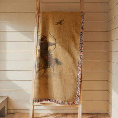 Mongolian Archer Woven Blanket