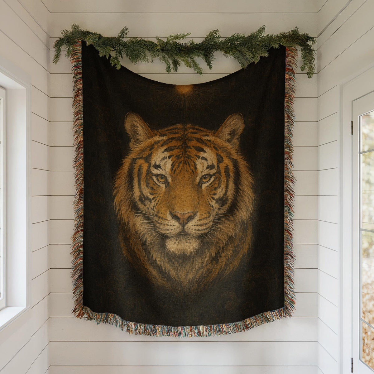 Tiger Woven Blanket