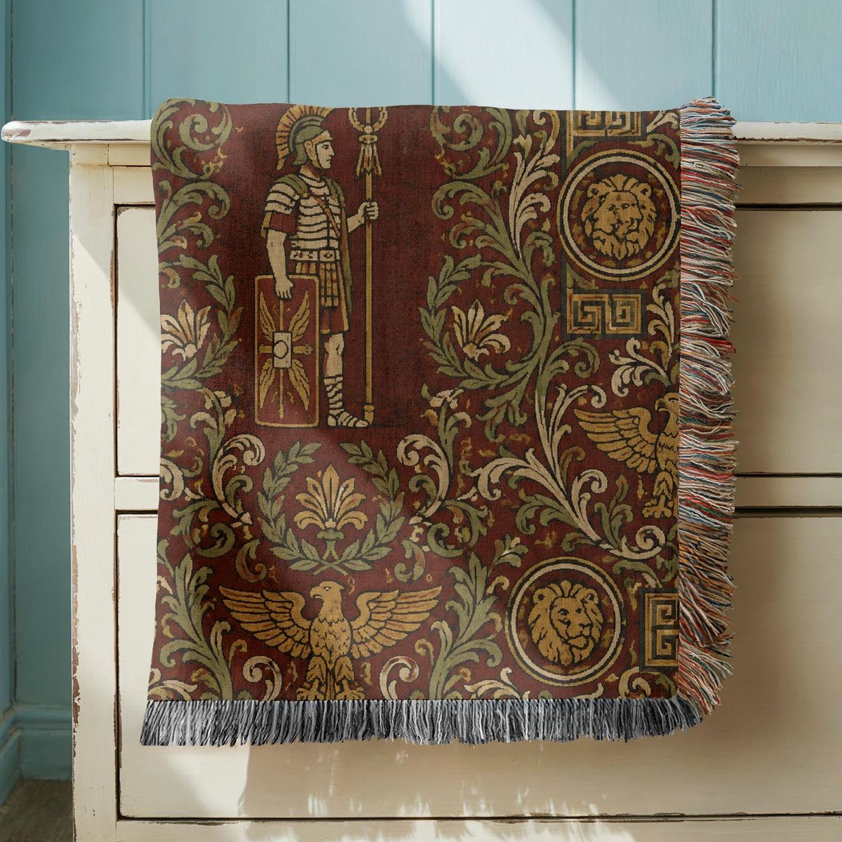 Roman Soldier Woven Blanket
