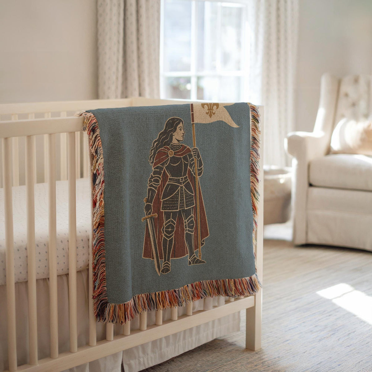 Joan of Arc Woven Blanket