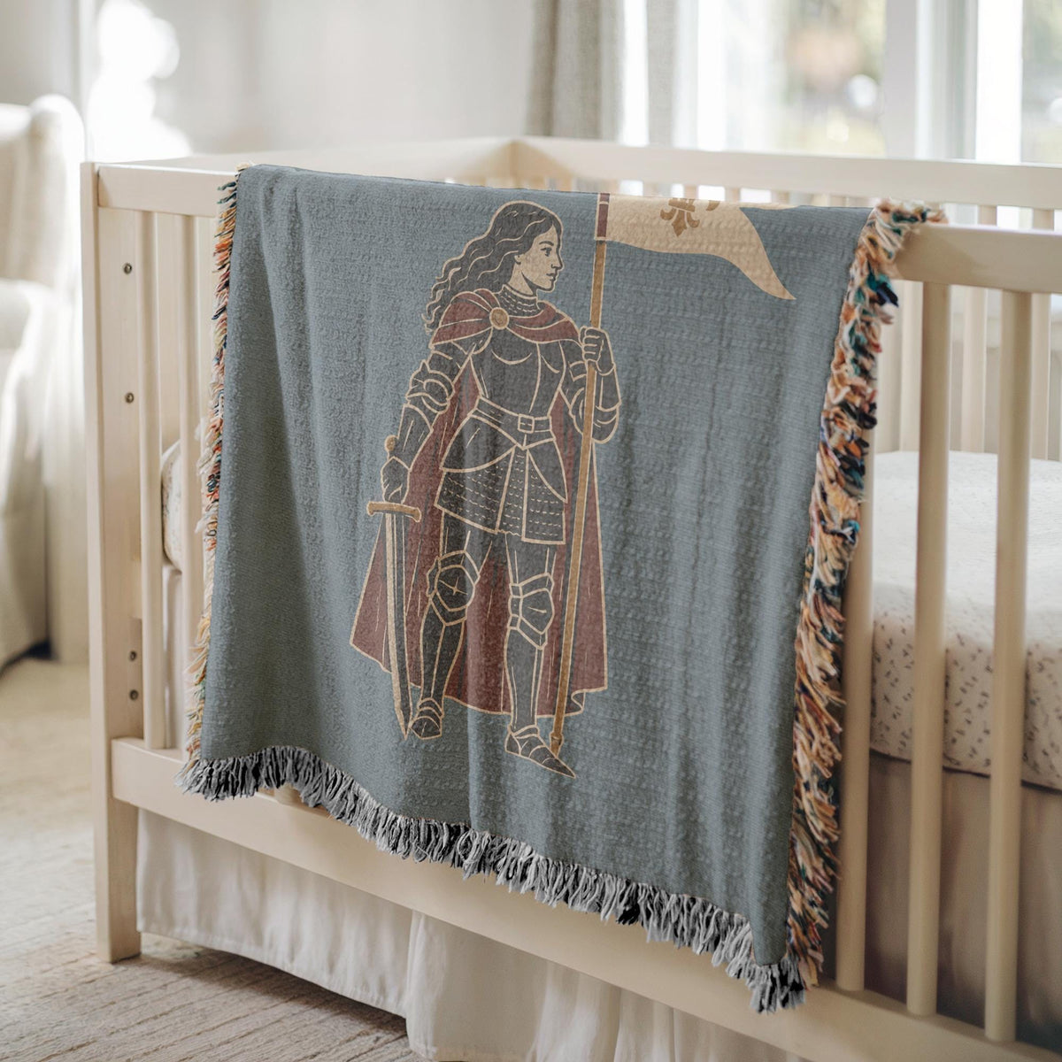 Joan of Arc Woven Blanket