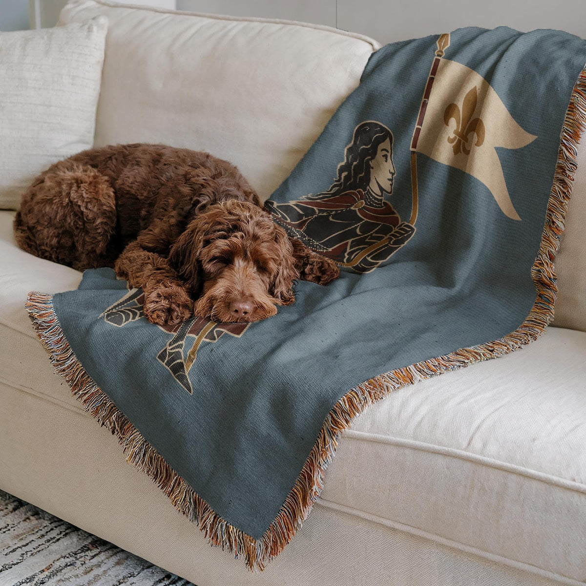 Joan of Arc Woven Blanket