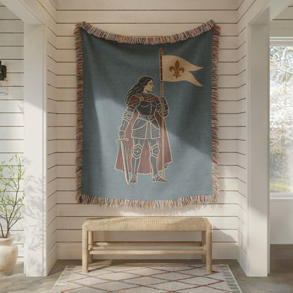 Joan of Arc Woven Blanket