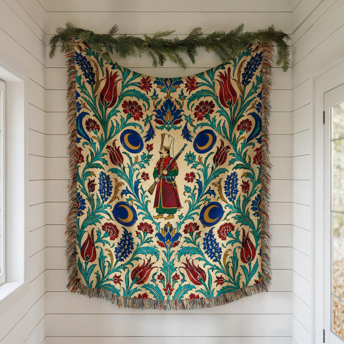 Ottoman Warrior Woven Blanket