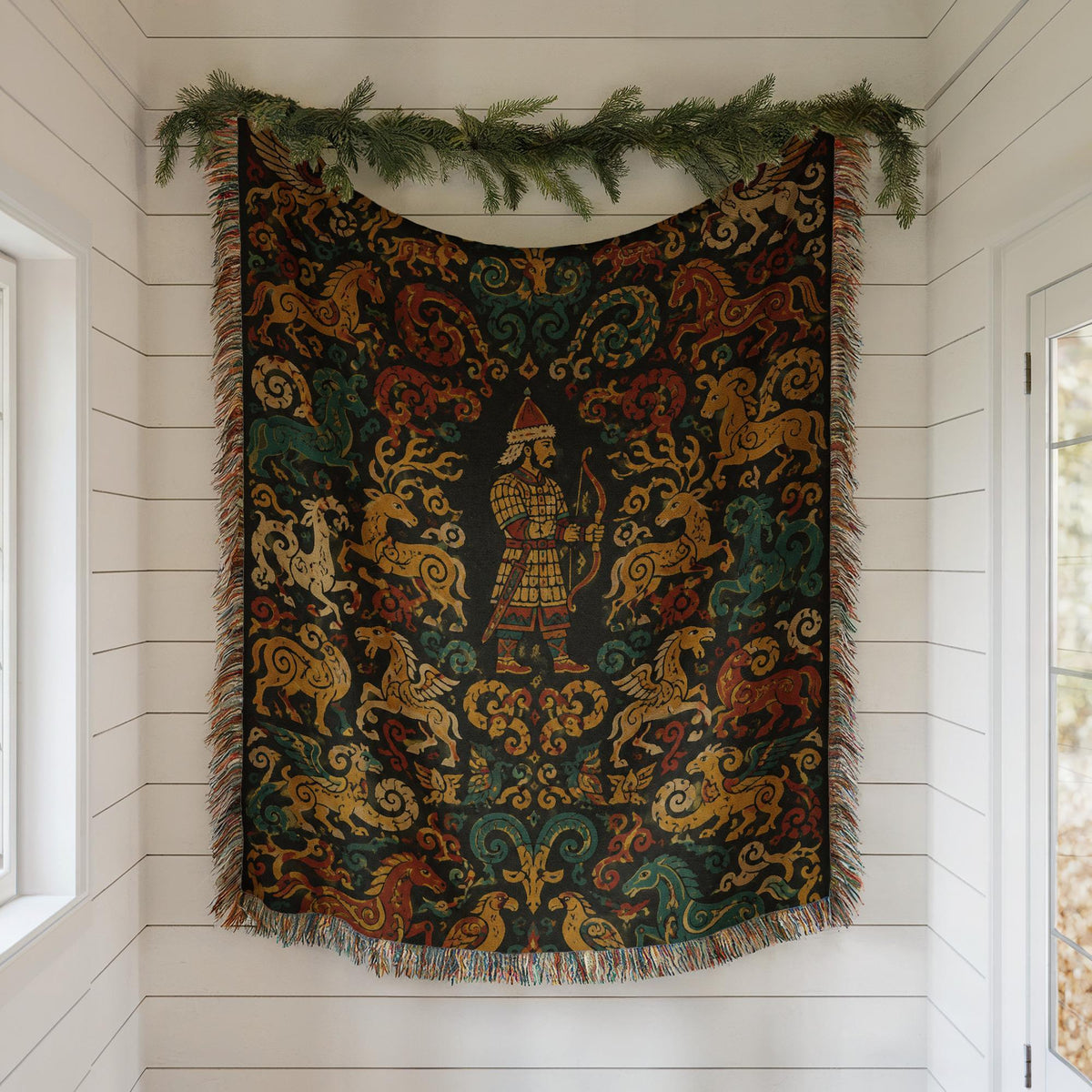 Steppe Archer Woven Blanket
