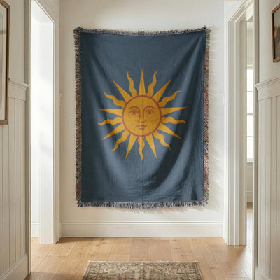 Sun Face Woven Blanket