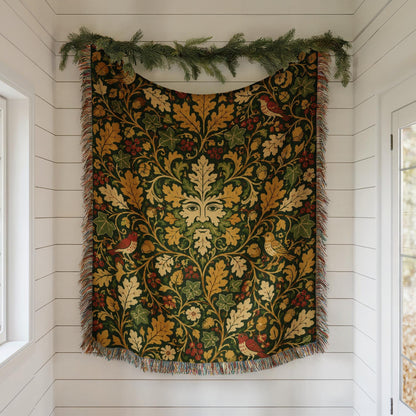 Green Man Woven Blanket