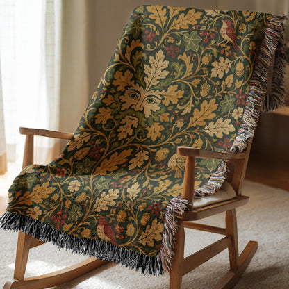 Green Man Woven Blanket
