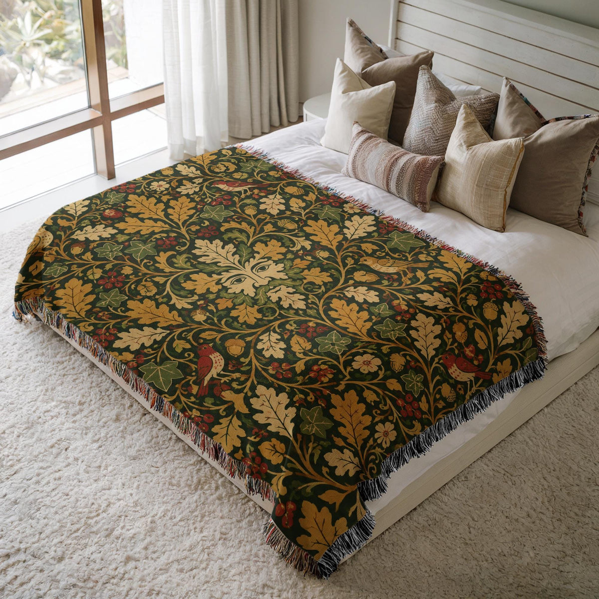 Green Man Woven Blanket