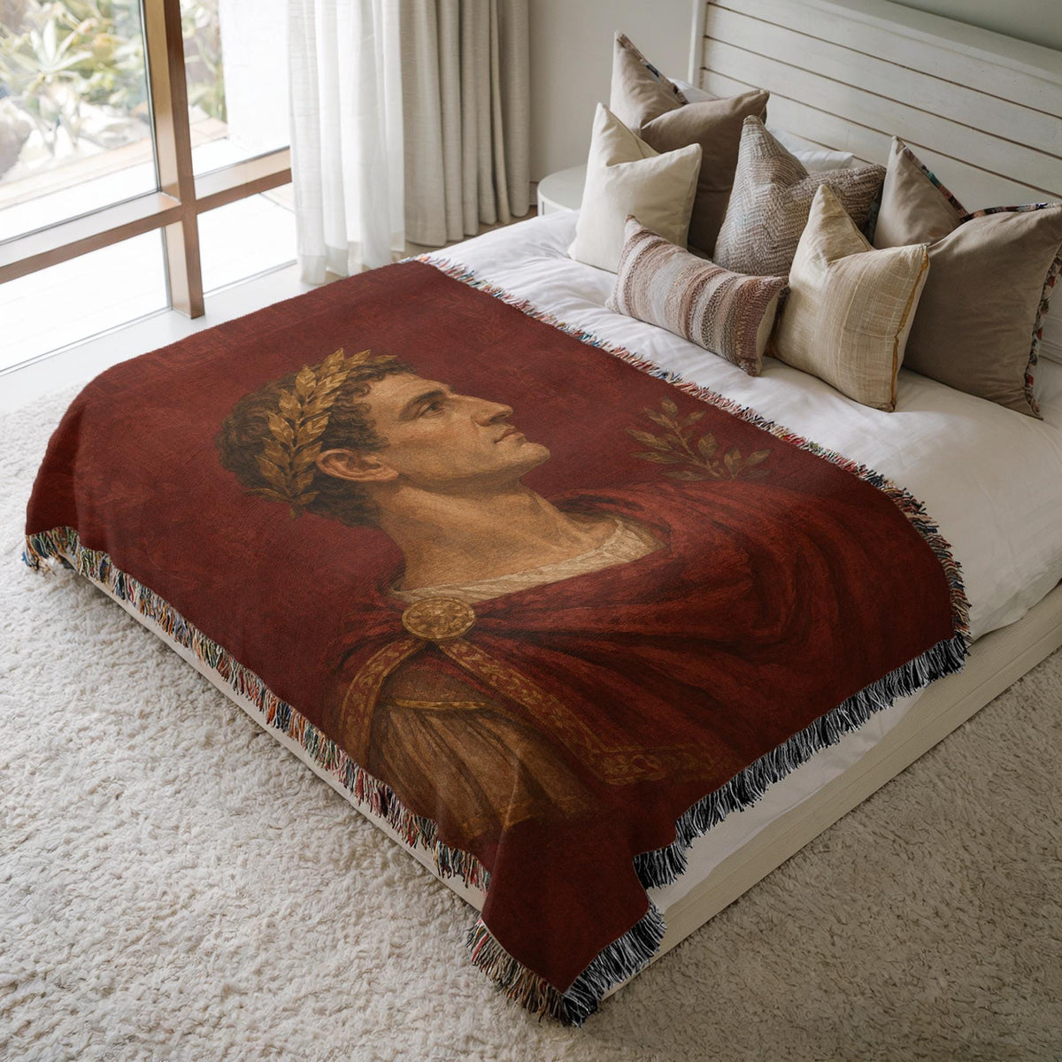 Roman Emperor Woven Blanket