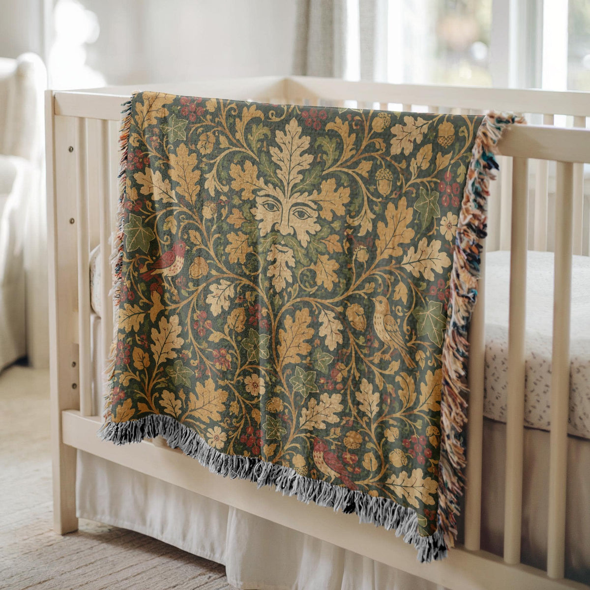 Green Man Woven Blanket