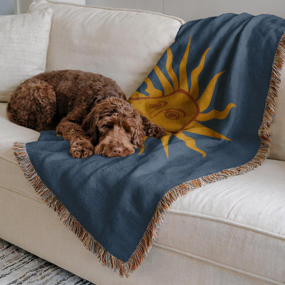 Sun Face Woven Blanket