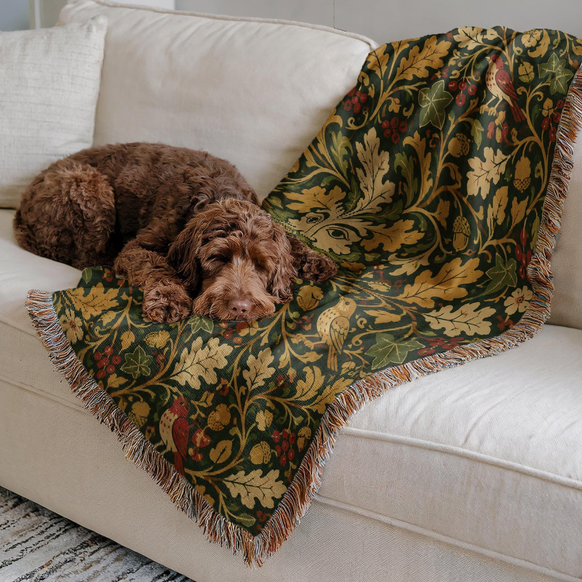 Green Man Woven Blanket