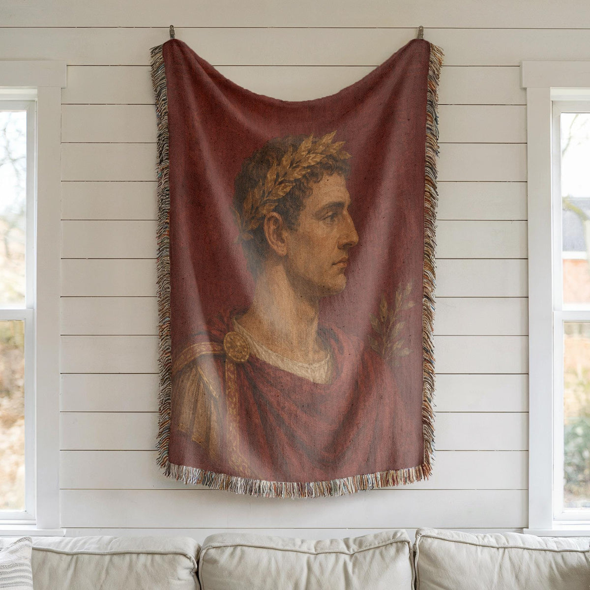 Roman Emperor Woven Blanket
