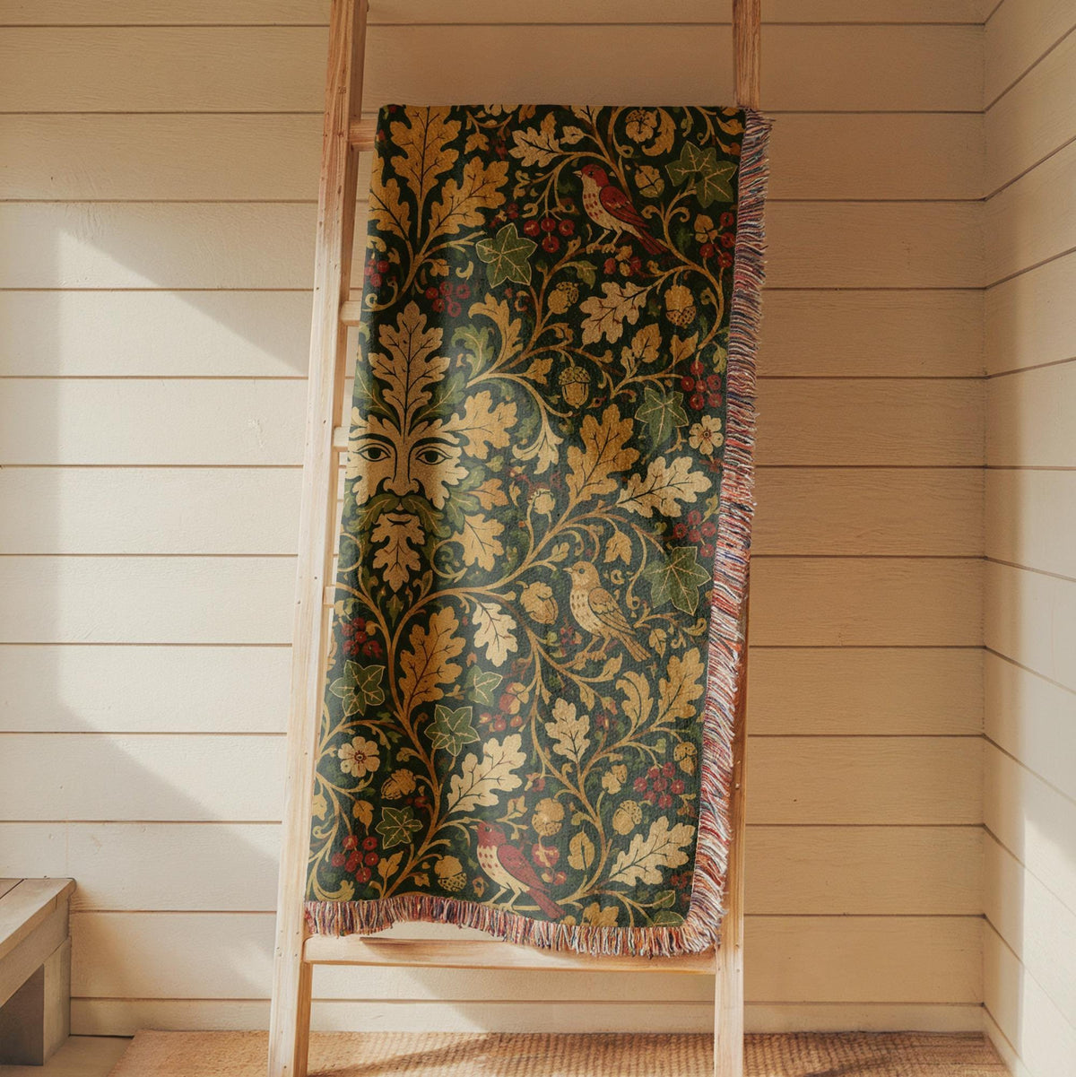 Green Man Woven Blanket