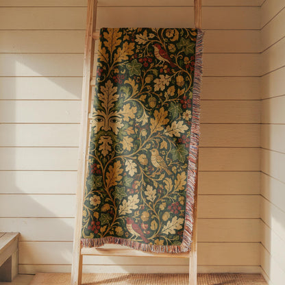 Green Man Woven Blanket