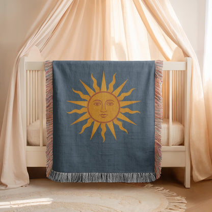 Sun Face Woven Blanket
