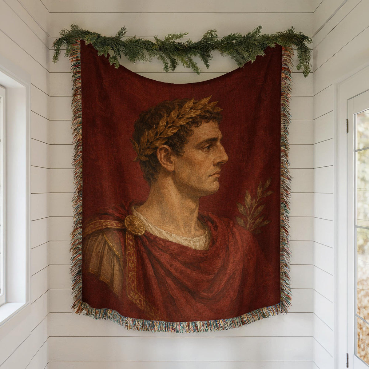Roman Emperor Woven Blanket
