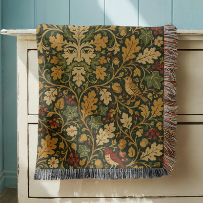 Green Man Woven Blanket