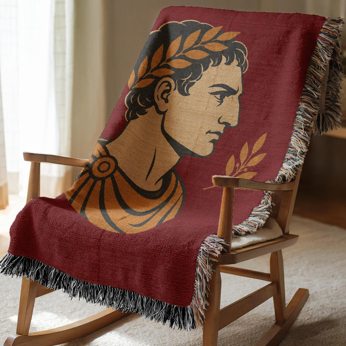 Roman Emperor Woven Blanket