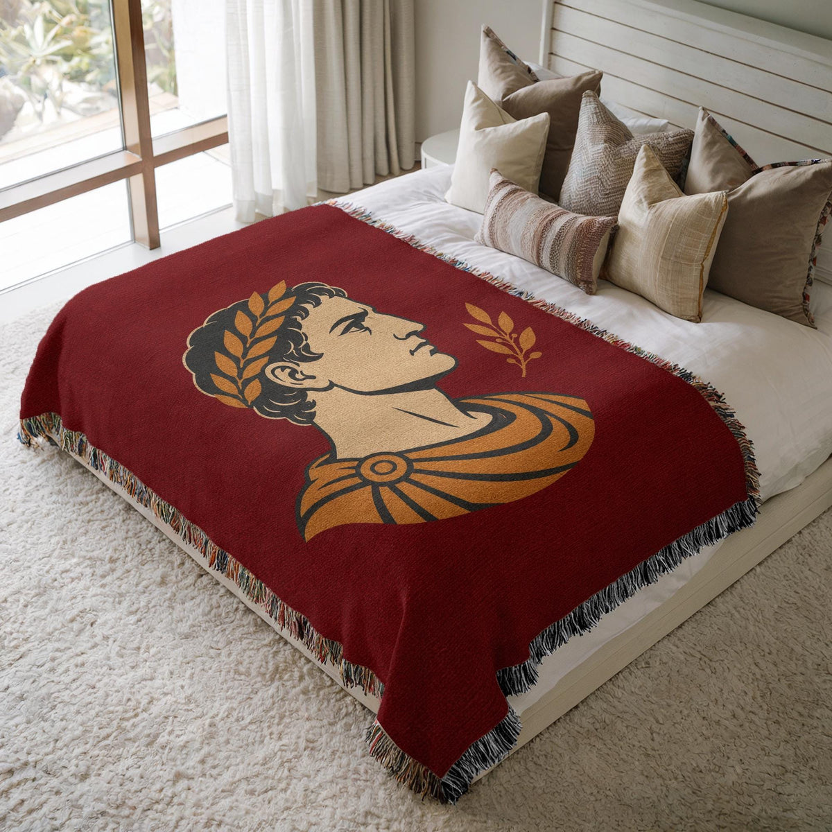 Roman Emperor Woven Blanket
