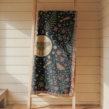 Luna Moth Woven Blanket