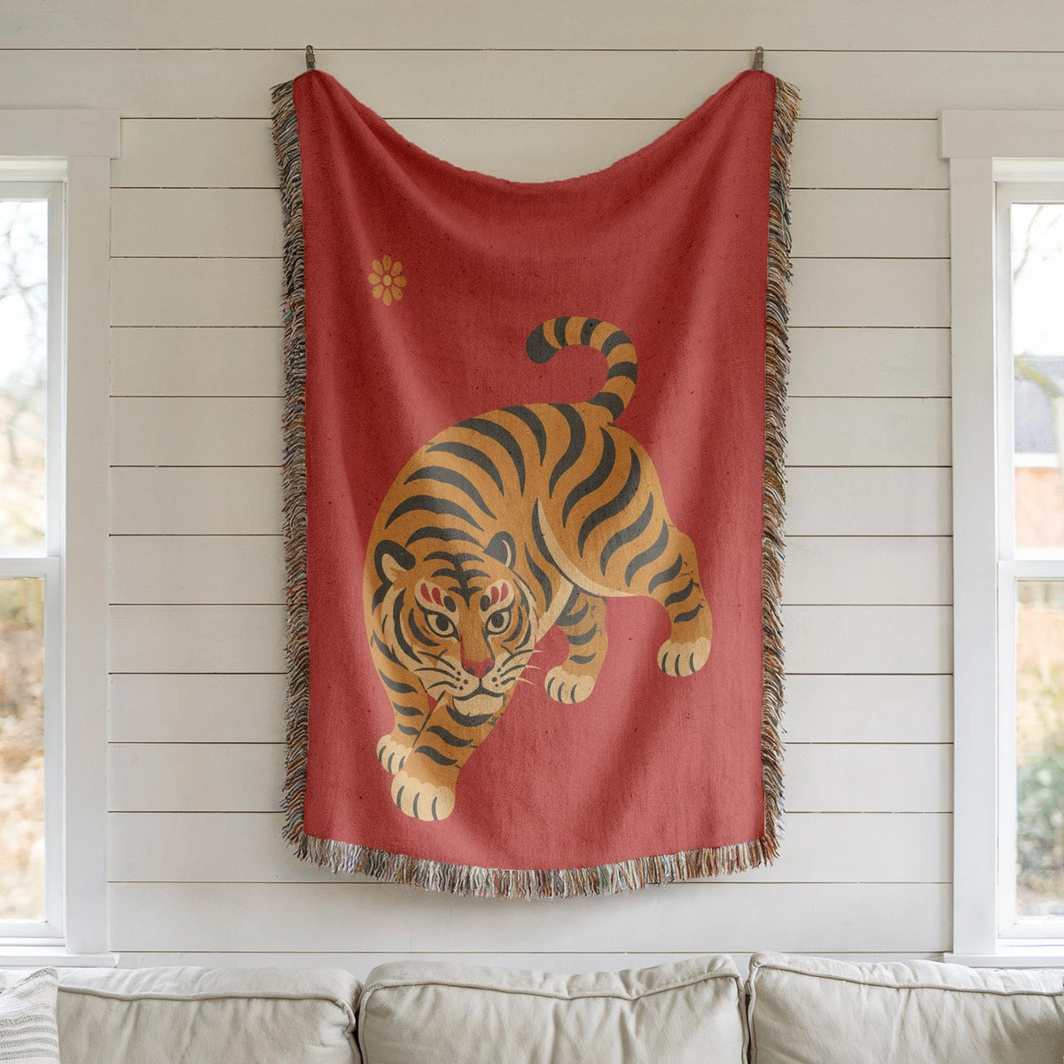 Tiger Woven Blanket