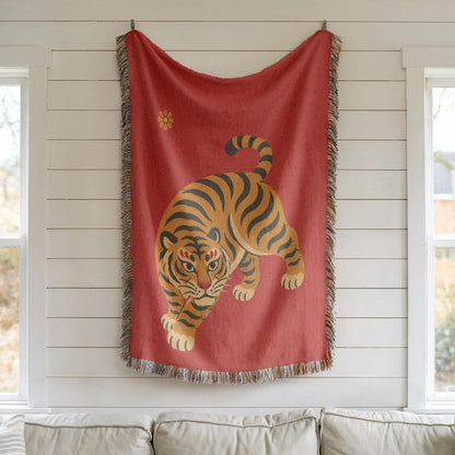Tiger Woven Blanket