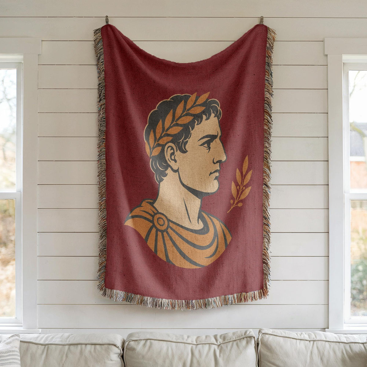 Roman Emperor Woven Blanket
