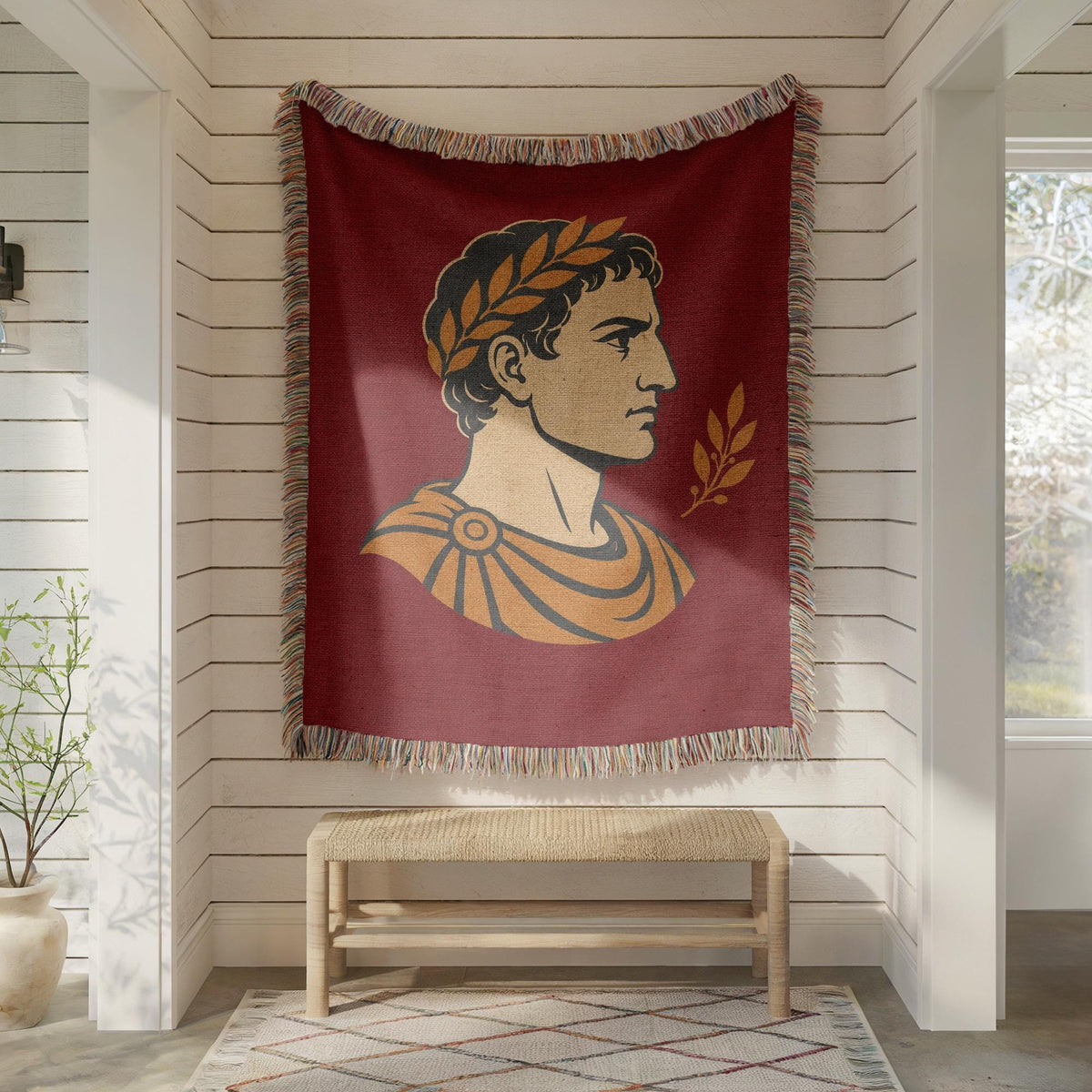Roman Emperor Woven Blanket