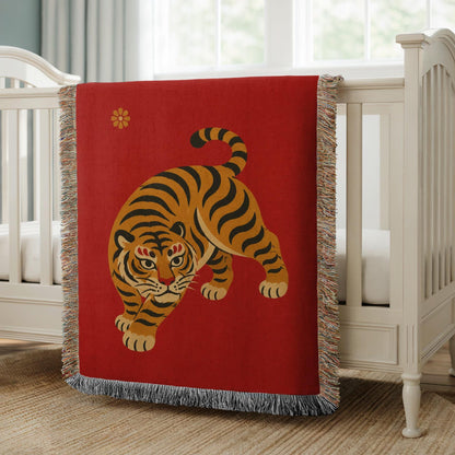 Tiger Woven Blanket