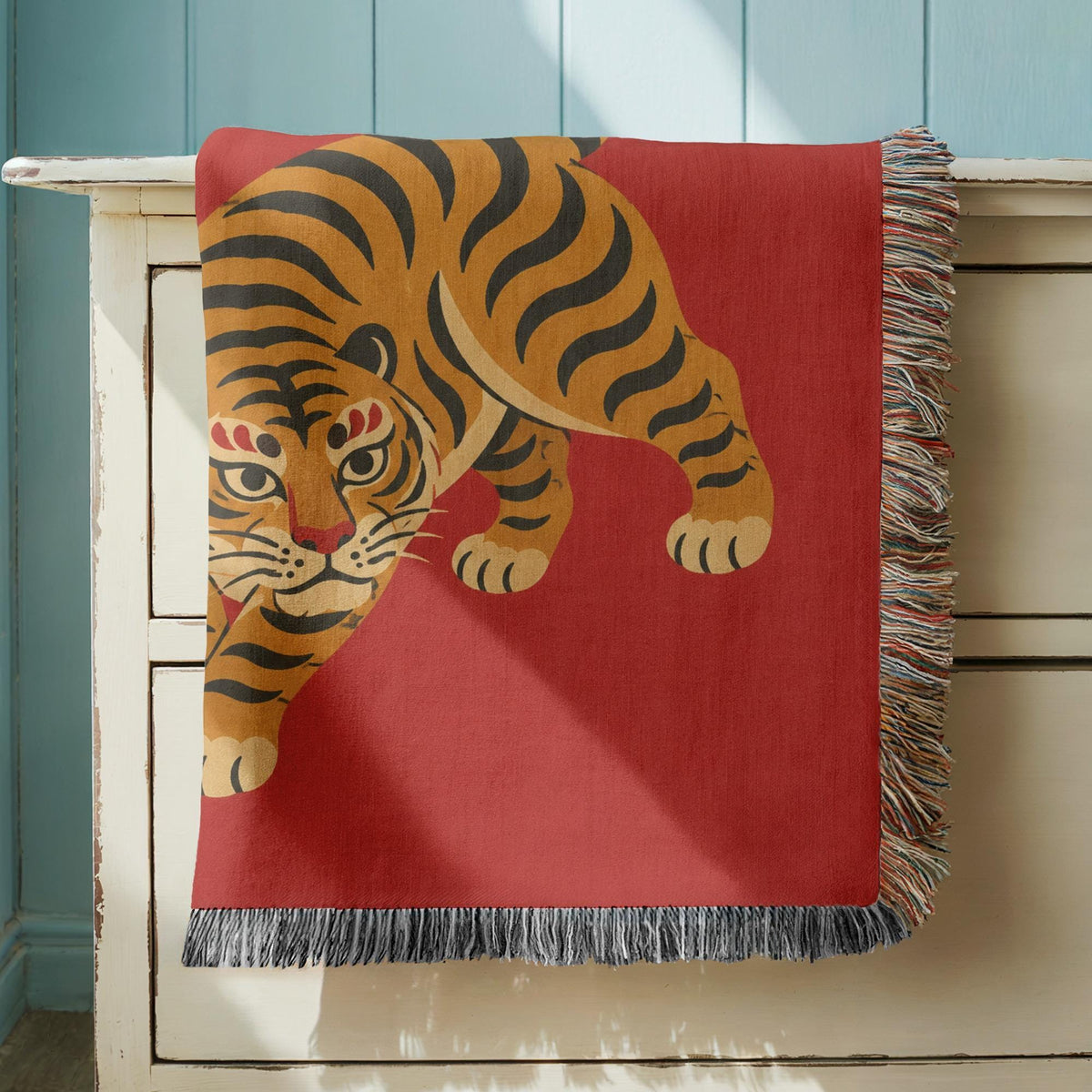 Tiger Woven Blanket