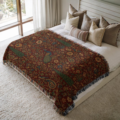 Peacock Woven Blanket