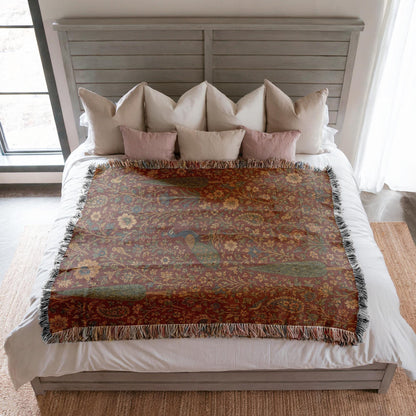 Peacock Woven Blanket