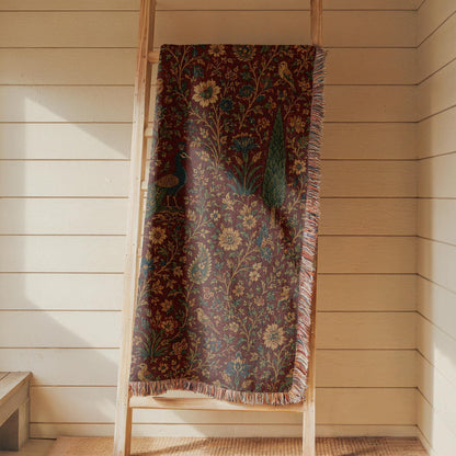 Peacock Woven Blanket