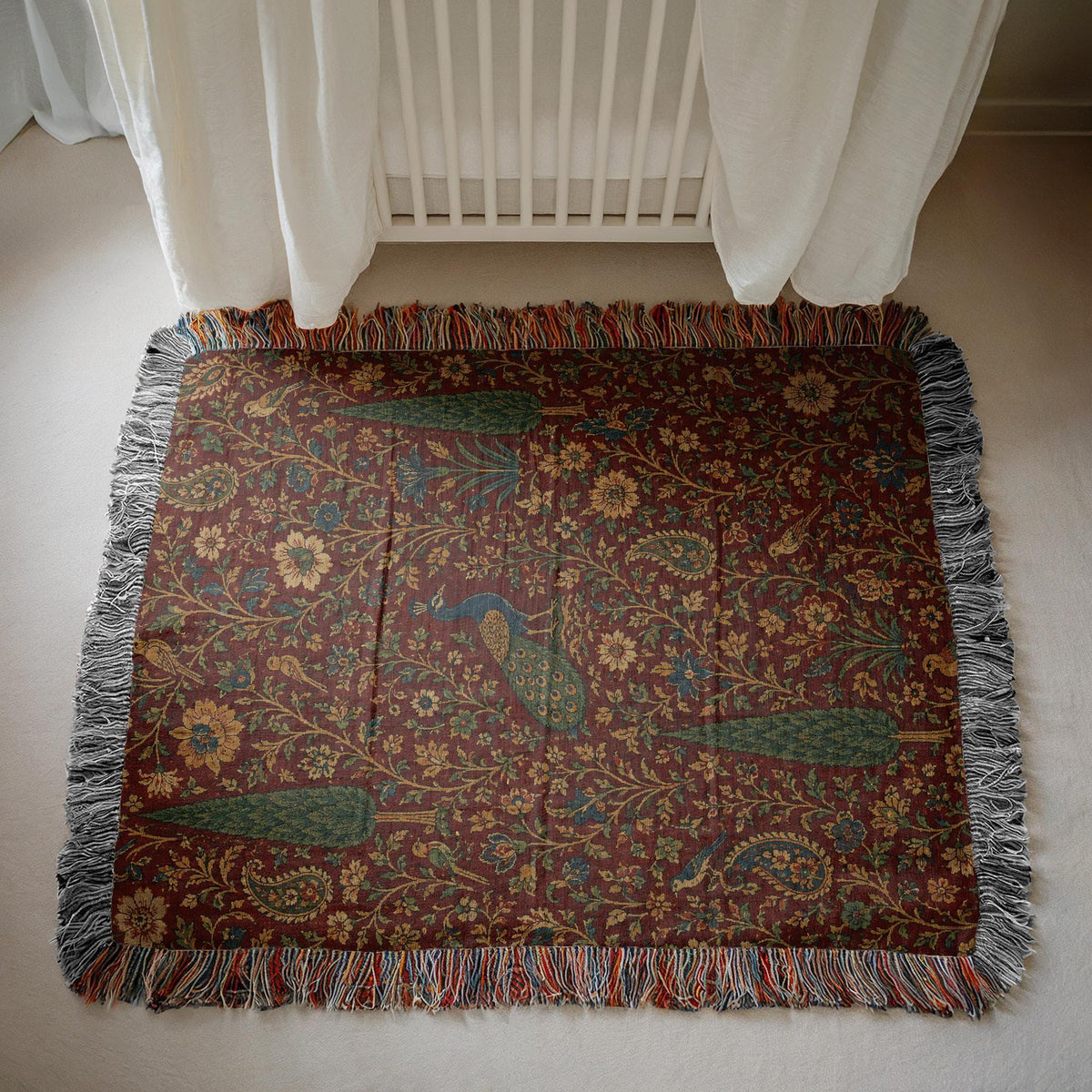 Peacock Woven Blanket