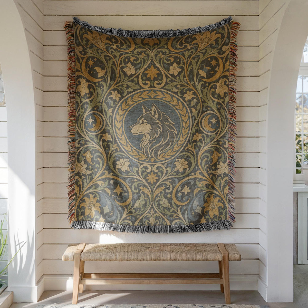 Wolf Woven Blanket