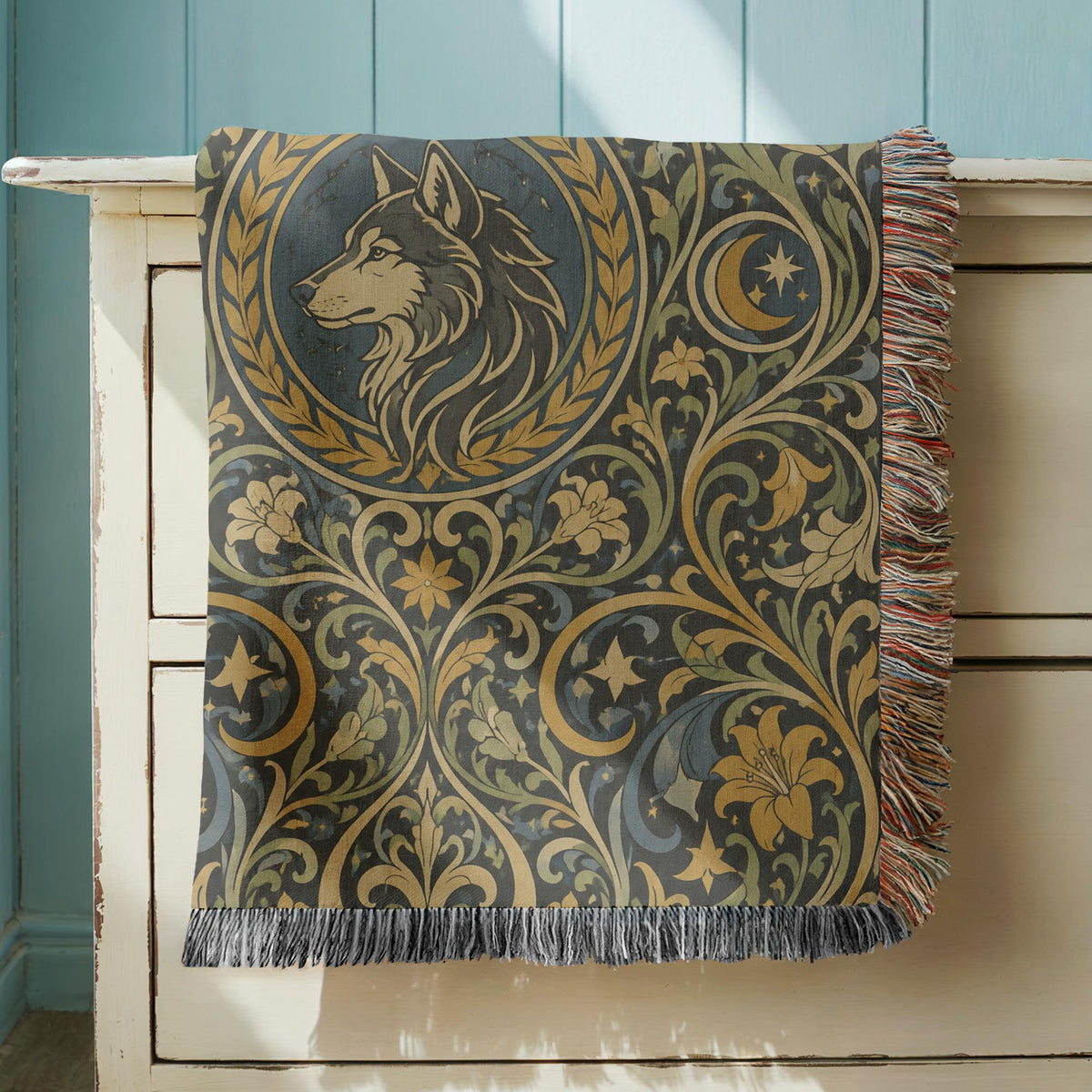 Wolf Woven Blanket