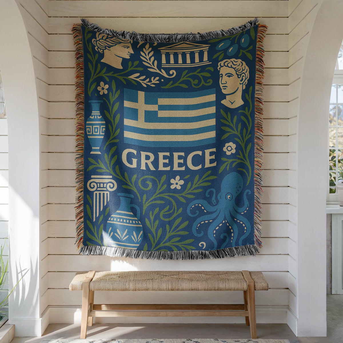 Greece Woven Blanket