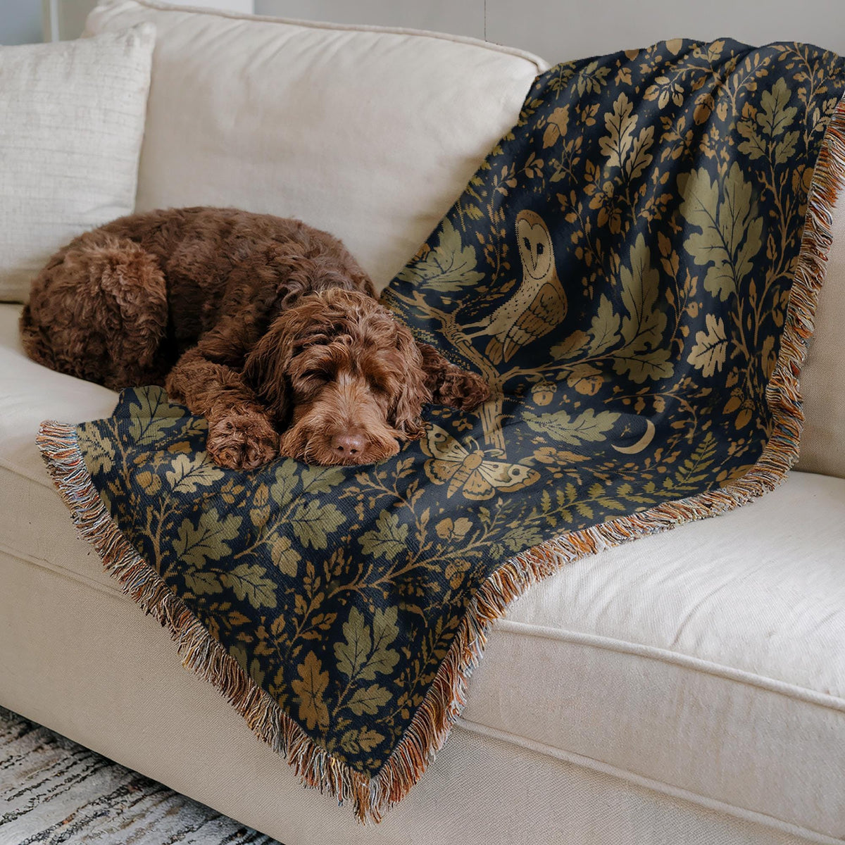 Barn Owl Woven Blanket