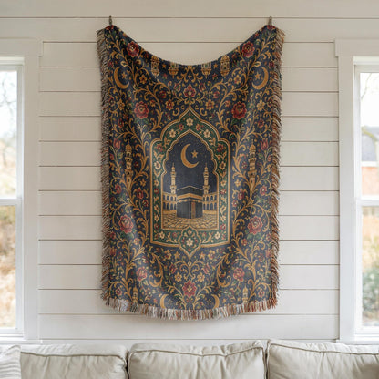 Kaaba Islamic Woven Blanket