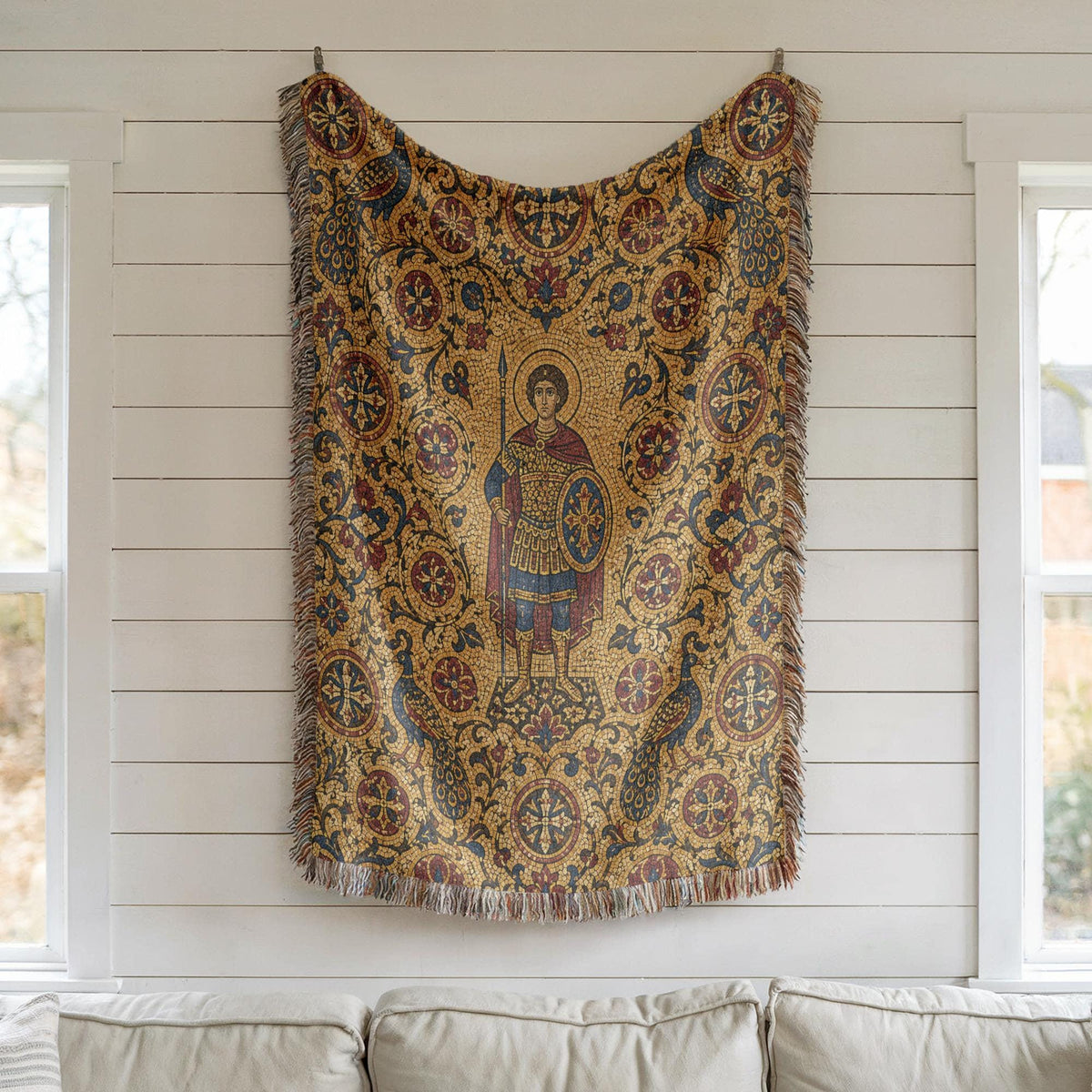 Warrior Saint Woven Blanket
